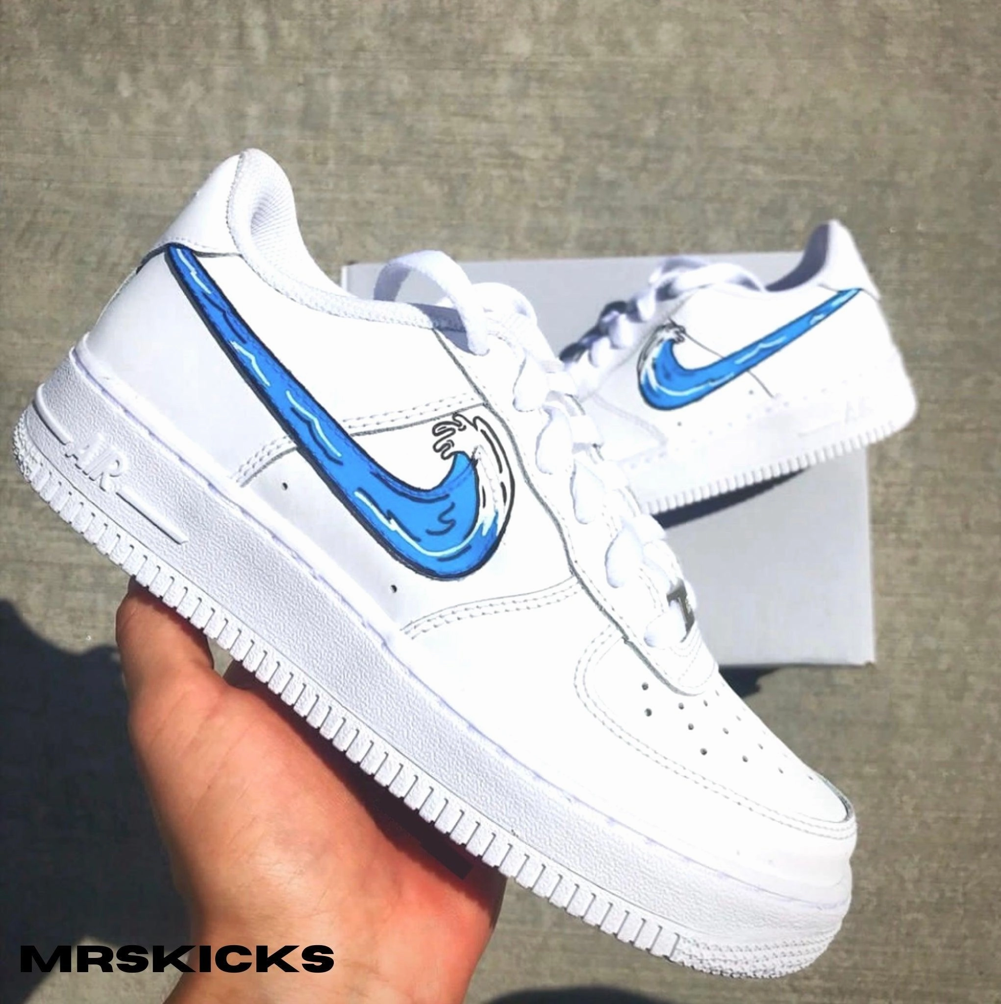 Custom Ocean Wave Airforce 1 Comfort Run