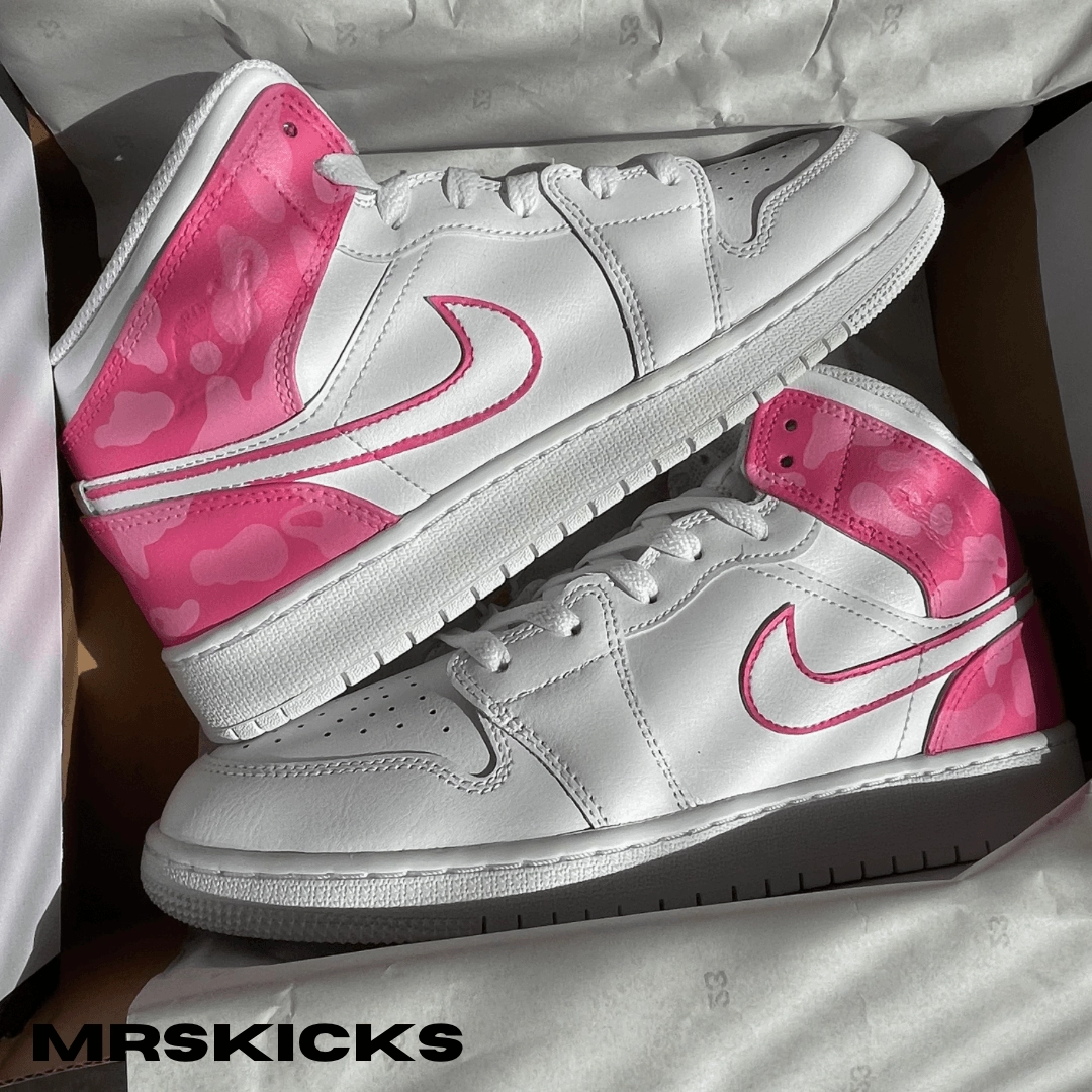 Custom Pink boba Jordan 1 Slim Line Daily Chill