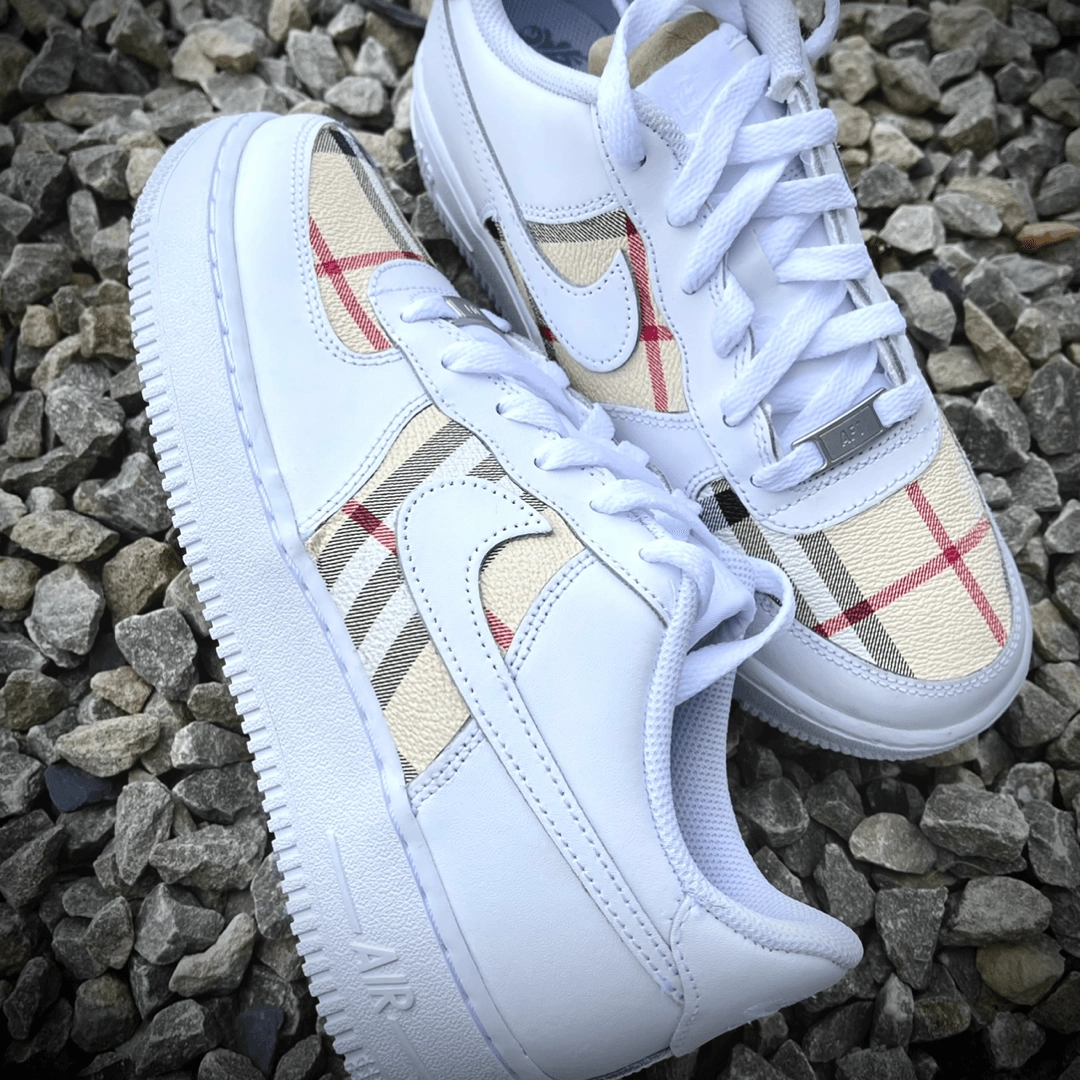 Trend Glow Custom Tartan Stripes Airforce 1