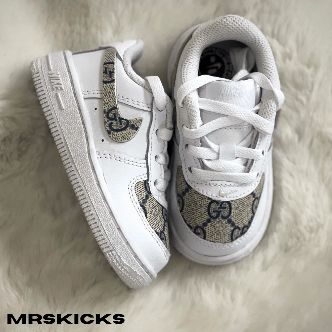 Pure Black Toe Protection Custom Toddler GG Airforce 1