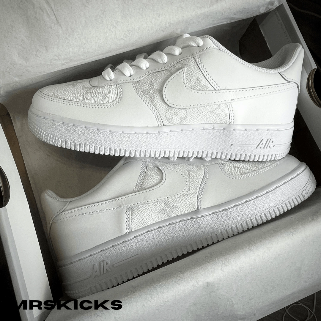Grab Now Autumn Cool Custom White Lv Airforce 1
