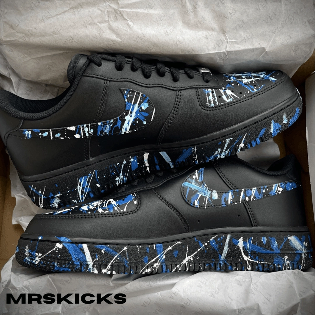 Skin Soft Custom Blue Splash Airforce 1