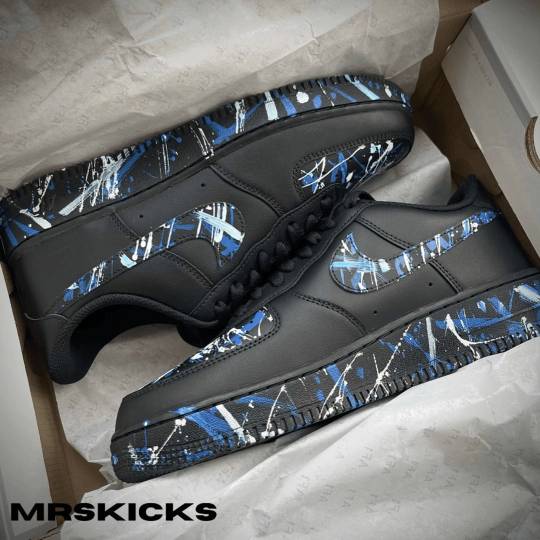 Anti Odor Custom Blue Splash Airforce 1