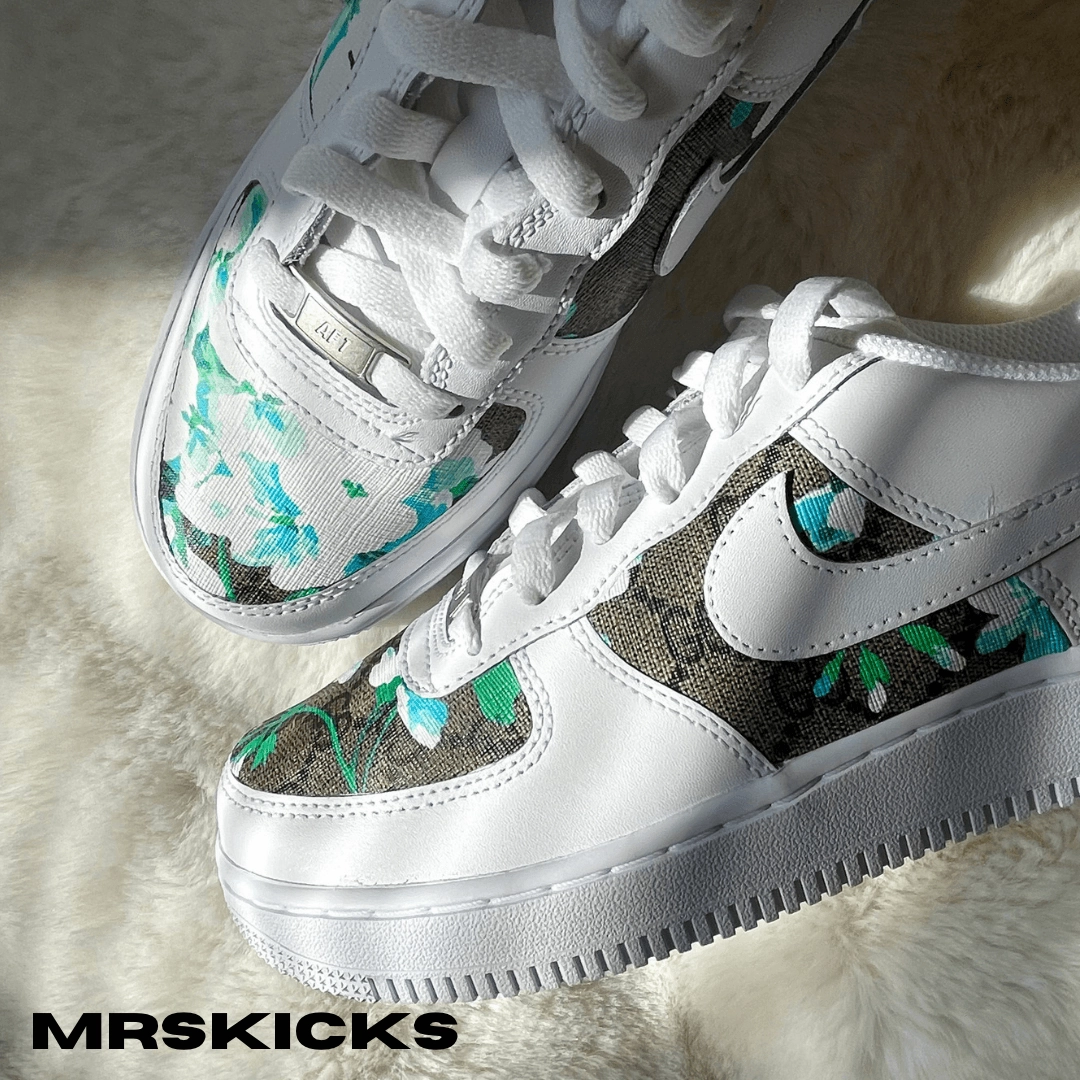 Custom Blue GG Blossom Airforce 1 Easy Flow Lightweight Design