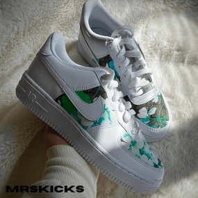 Swim Ready Custom Blue GG Blossom Airforce 1