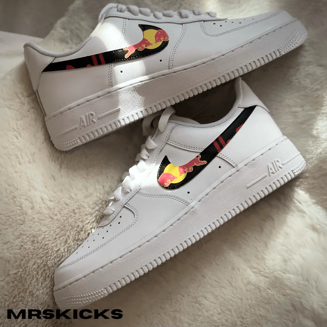 Custom Red Bull Airforce 1 Reinforced Seams Knitted Warm