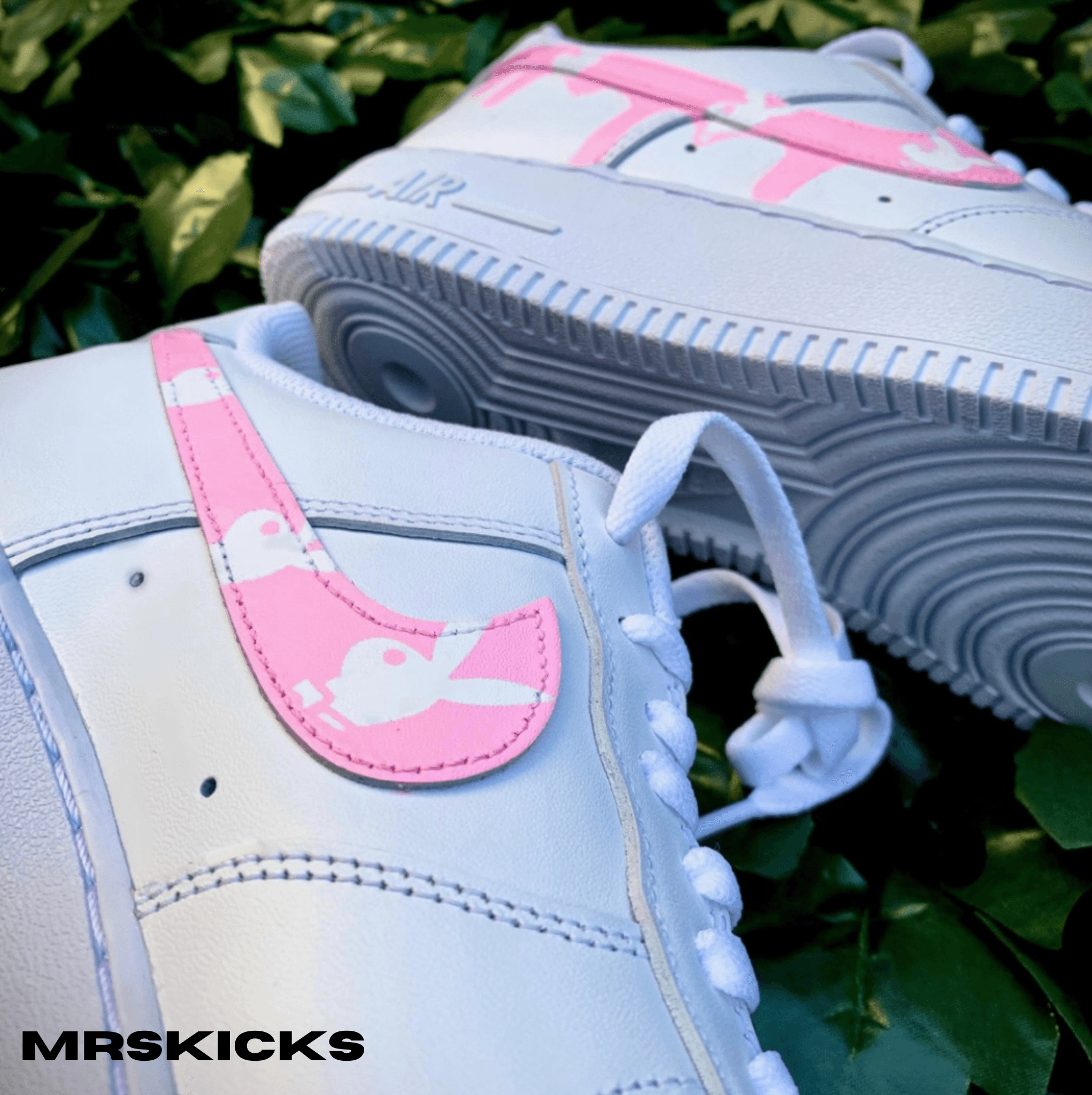 Height Plus Dry Base Custom Pink Bunny Airforce 1