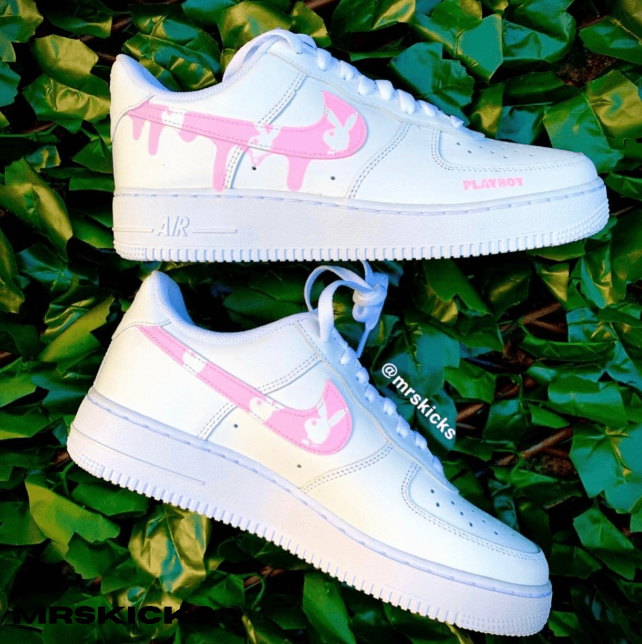 On Trend Icon Walk Custom Pink Bunny Airforce 1