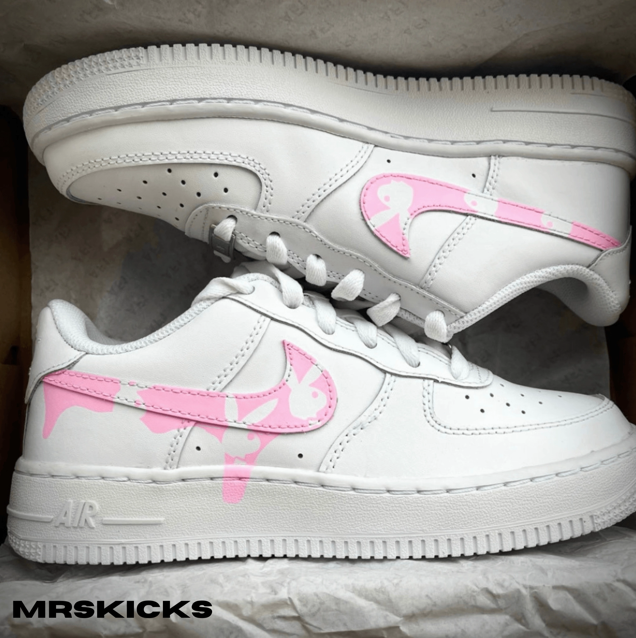 Custom Pink Bunny Airforce 1 Teen Fun