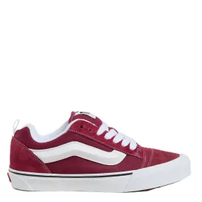 Vans Men's Knu Skool in Burgundy Track Run Comfort Strap