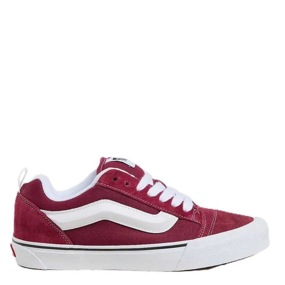 Vans Men's Knu Skool in Burgundy Track Run Comfort Strap
