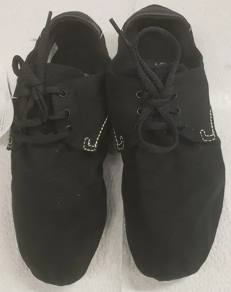 Derby -- Canvas Split Sole Jazz Oxford -- Black Young Mood Sport Edge