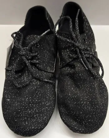 Quick Step Derby II -- Canvas Split Sole Jazz Oxford -- Black Shimmery