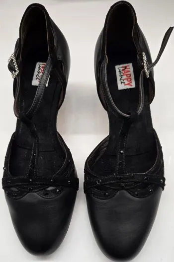 Dry Base 2" Samara -- Tango Shoe -- Black Leather/Black Suede