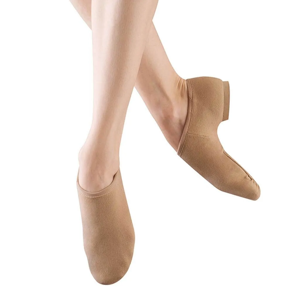 Comfort toe Dorothy -- Women's Stretch Canvas Split Sole Jazz Slip-On -- Tan