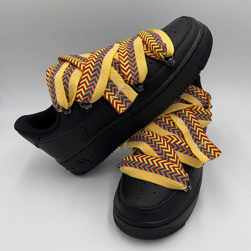 Air Boost Nike Air Force 1 Black ??Lanvin Style Lightning??