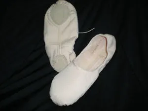 Strap Mode Wendy -- Canvas Split Sole Ballet -- Peach
