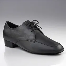 Albert -- Men's Standard Ballroom Oxford -- Black Dance Fit Flexible Fit