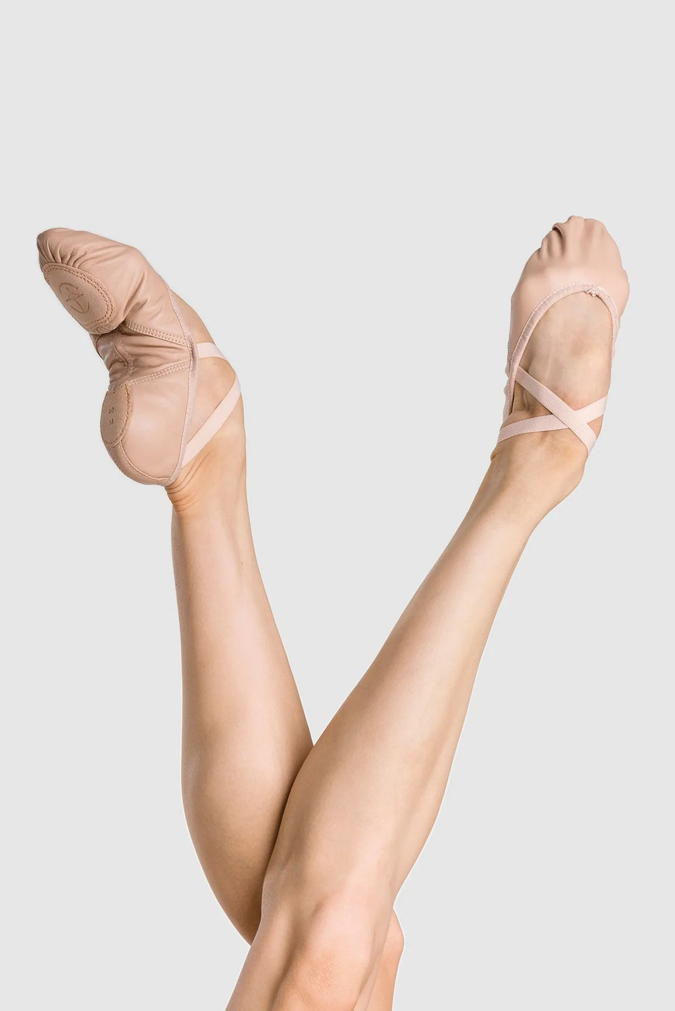 Mesh Upper Saturne -- Leather Split Sole Ballet -- Salmon