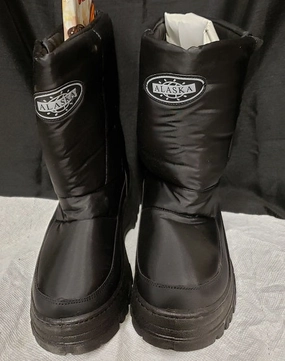 Pure White Salvatore -- Men's Nylon Winter Boot -- Black