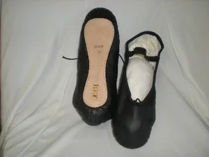 Economy Dansoft -- Leather Full Sole Ballet -- Black Heat Guard