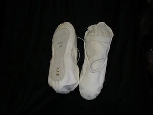 Economy Dansoft -- Leather Full Sole Ballet -- White Move Bold