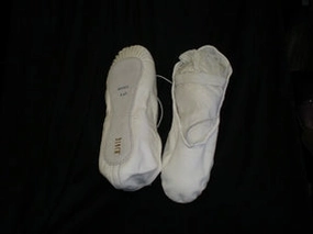 Economy Dansoft -- Leather Full Sole Ballet -- White Easy To Clean Injury Safe