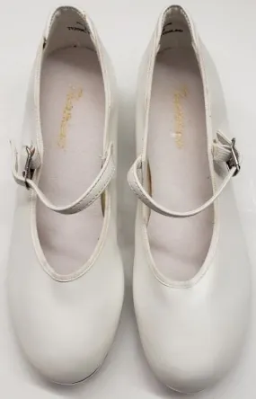 Comfort Heel Yuna Jr. -- Children's Economy Tap Strap -- White