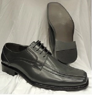 Julian --  Men's Dress Oxford  -- Grey Premium Quality City Travel