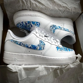 Comfortable fit Body Align Custom Blue Rain Airforce 1