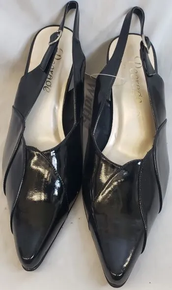 Chic Style 3" Abha -- Women's Sling Back Dress Shoe -- Black Patent