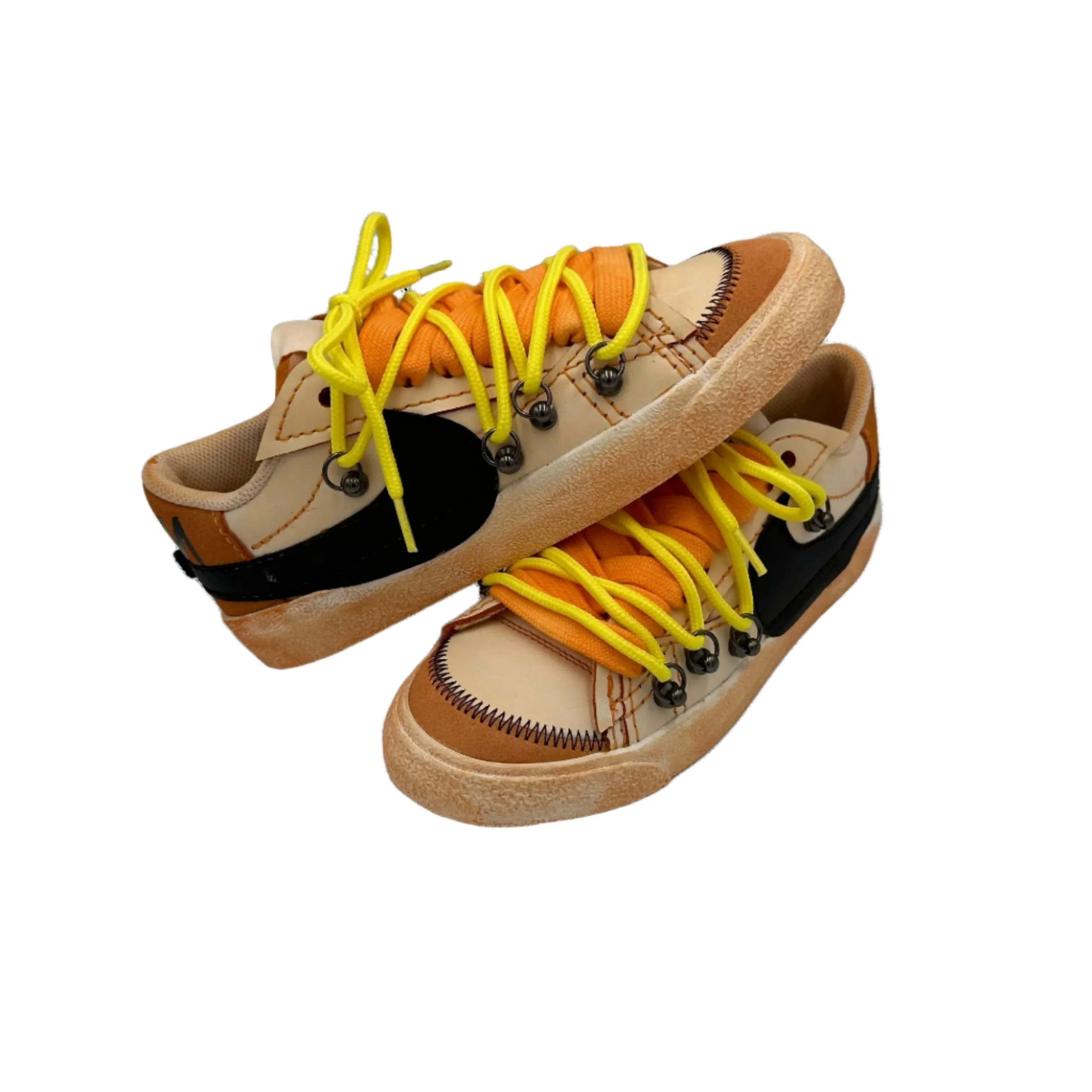 Court Grip Love Glow Nike Blazer Low '77 Jumbo Sunshine Orange ??Over Laces Yellow??