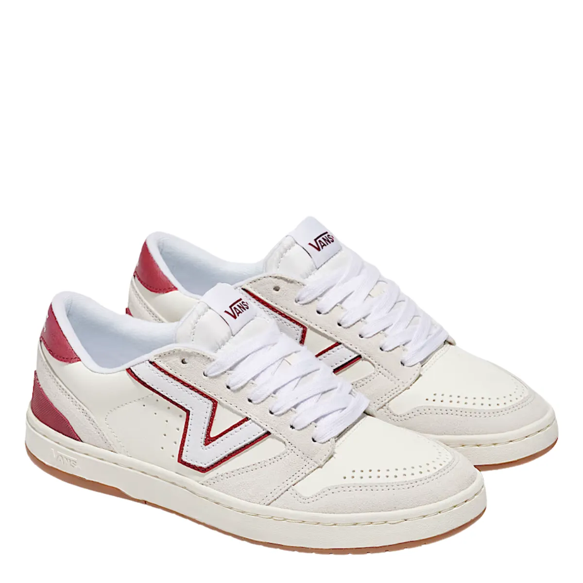 Comfortable Insole Vans Men's Lowland 2.0 in White/Red