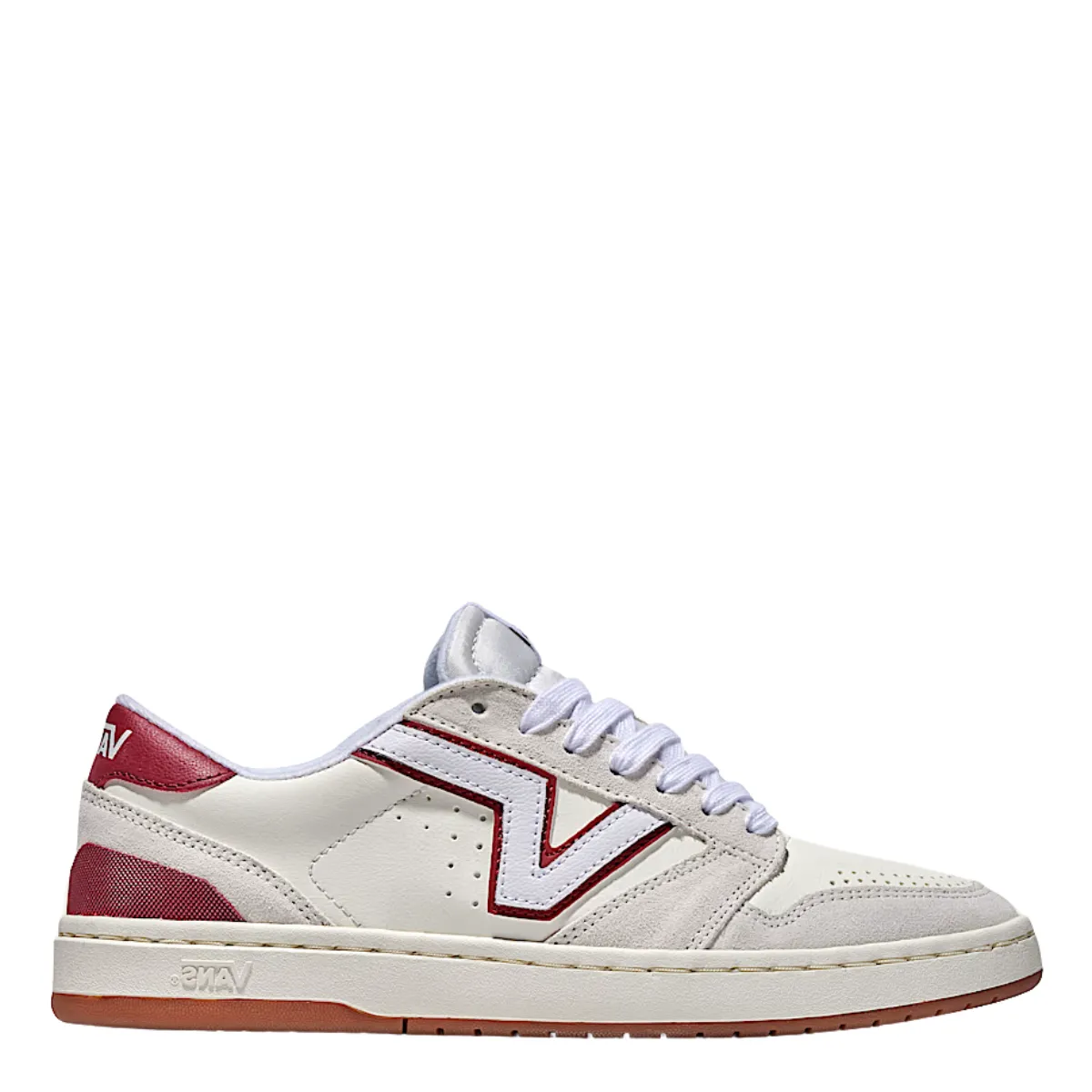 Vans Men's Lowland 2.0 in White/Red Wide toe box Padded collar