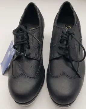 Charcoal Oxfords Wing-Tip -- Leather  Tap Shoe Oxford -- Black
