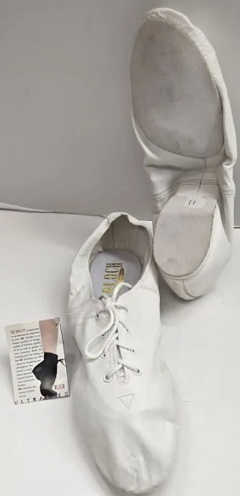 synthetic leather City Bright Kelly -- Split Sole Jazz Shoe, Suede Sole Patch -- White