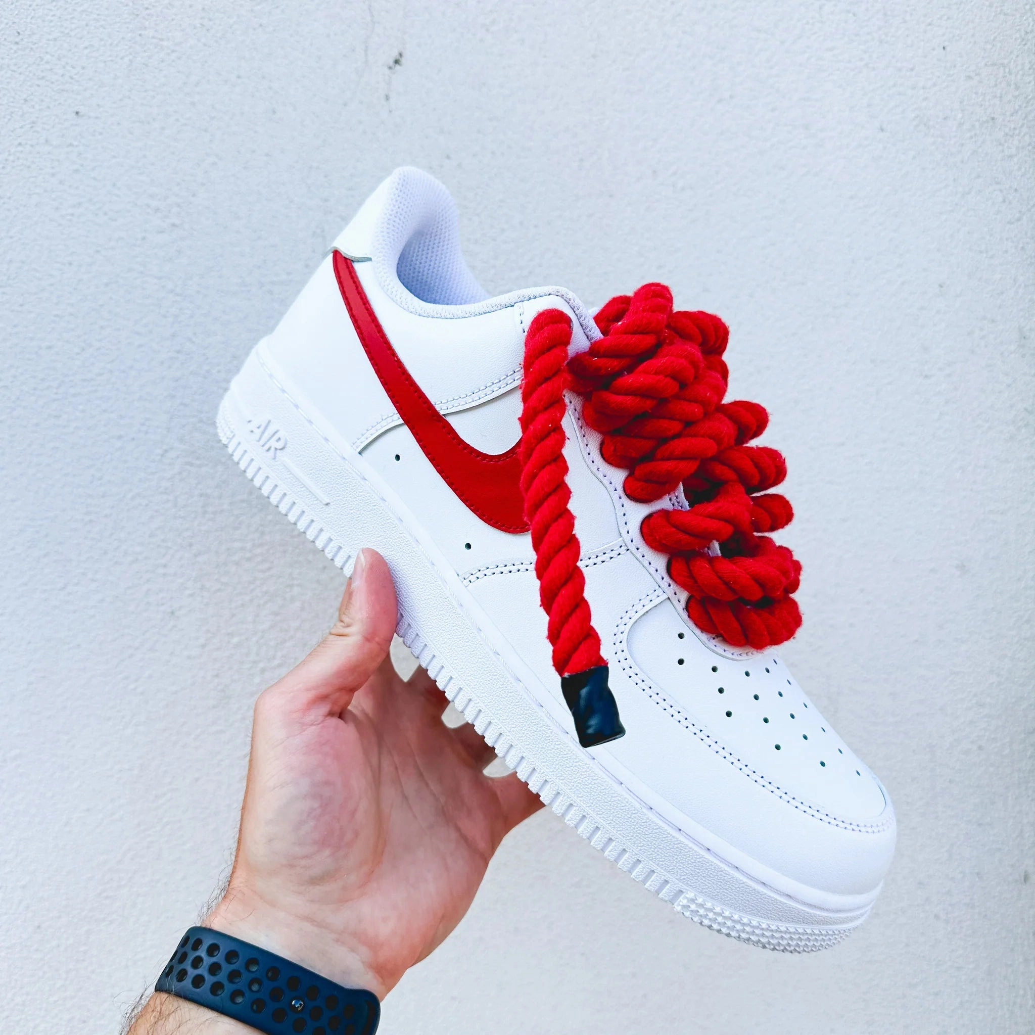 Nike Air Force 1 ??Matching Rope & Swoosh" Red Mind Ease Month Strong