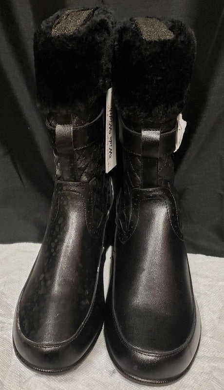 subtle style Aitani -- Women's Casual Zip Boot -- Black