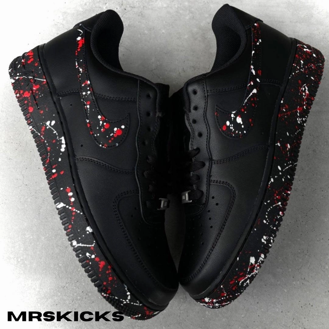 Earth Base Custom Red Splash Airforce 1
