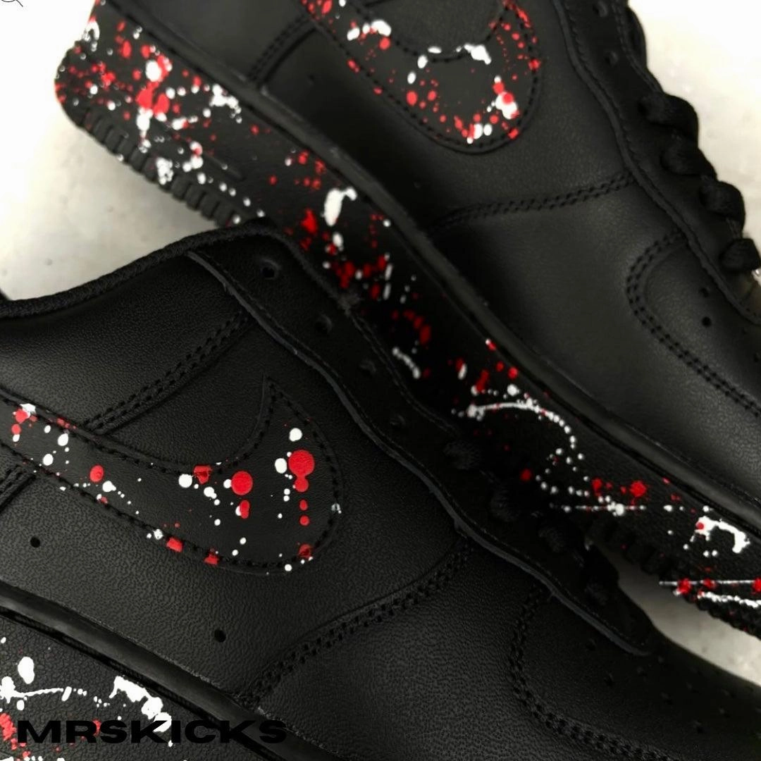 Comfort Step Custom Red Splash Airforce 1