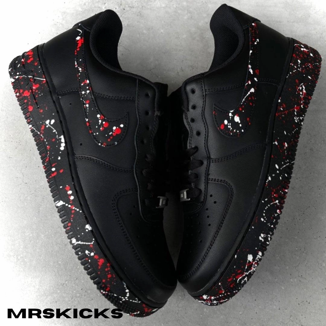 Earth Base Custom Red Splash Airforce 1