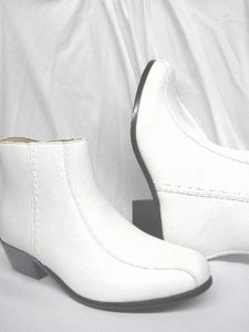 Cosmo -- Men's Cuban Heel Dress Boot -- White Trail Strength Wear resistant