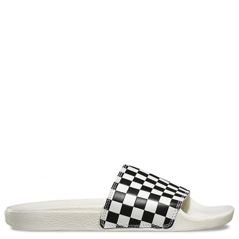 Molded Insole Stable construction Vans Women's Slide-On in Checkerboard White/Black