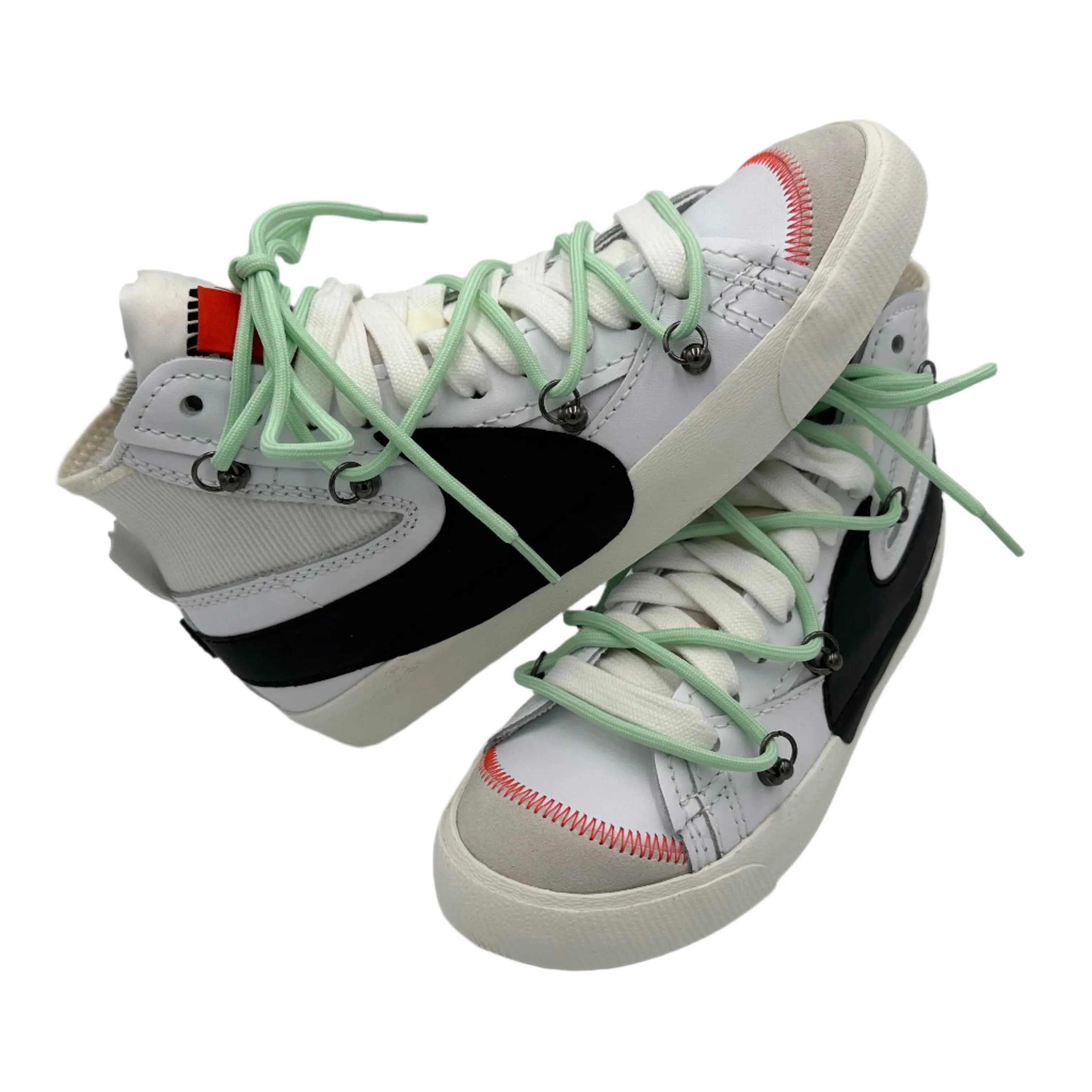 Color Play Nike Blazer Mid '77 Jumbo White ??Over Laces Water Green"