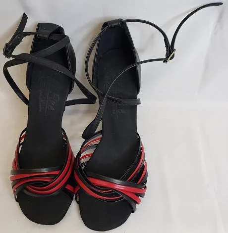 Carry Easy Light Run 3" Jessica -- Women's Latin Ballroom Sandal -- Black/Red