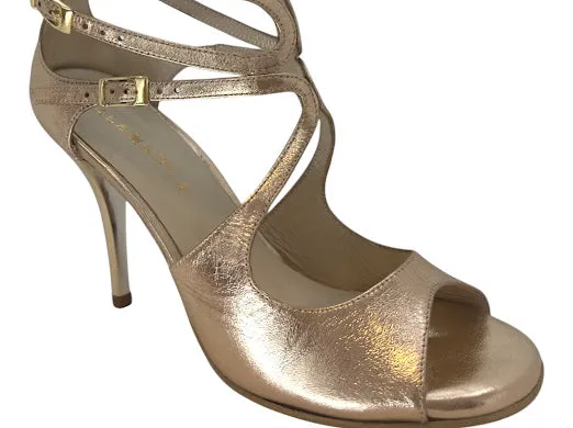 3.5" Yira -- Women's Tango Shoe -- Gold Hero Mode