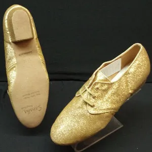 Cabaret -- Performance Salsa Shoe -- Gold Glitter Yoga Base Rapid pace