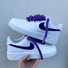 Nike Air Force 1 ??Matching Rope & Swoosh" Purple Concert Mood