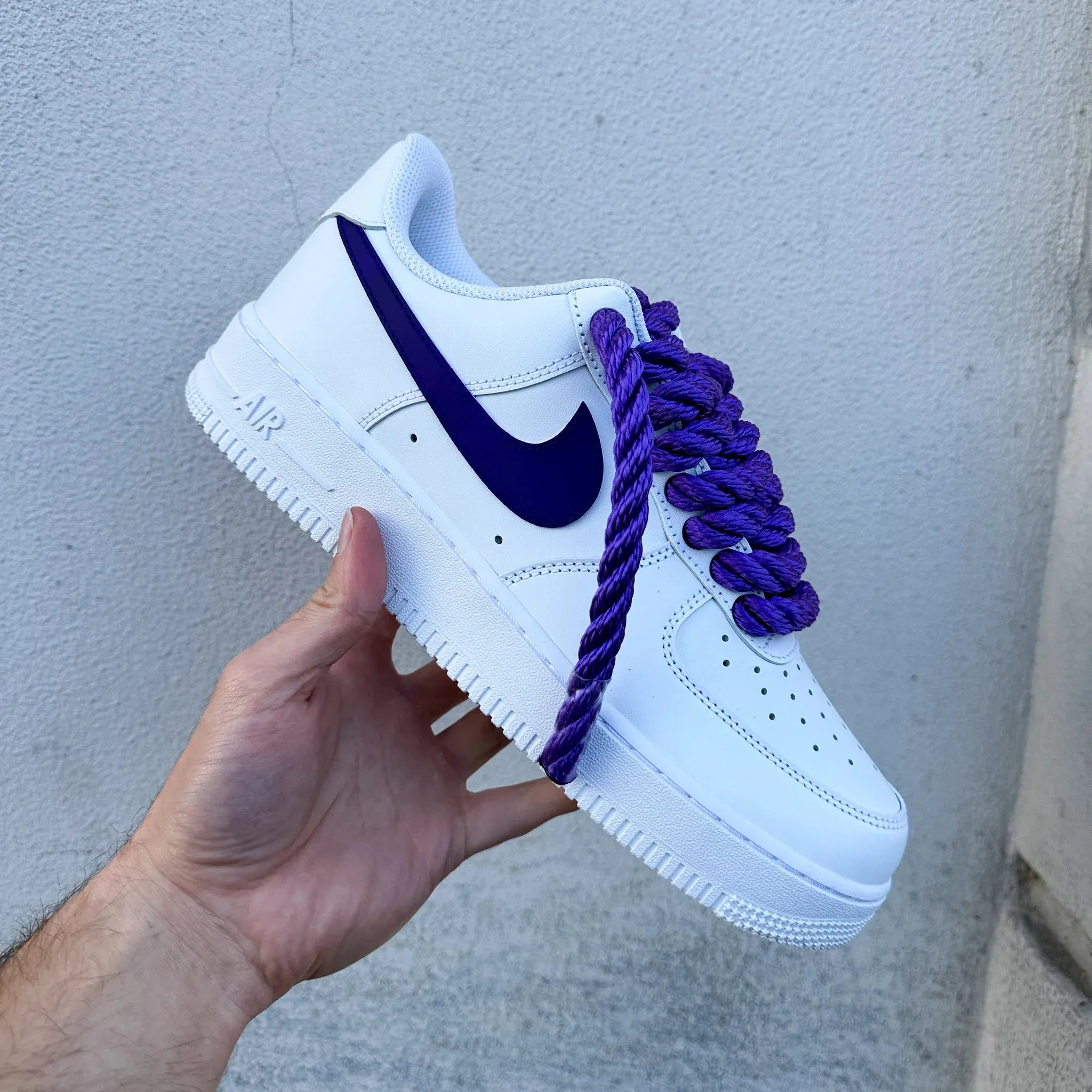 Nike Air Force 1 ??Matching Rope & Swoosh" Purple Suede Soft