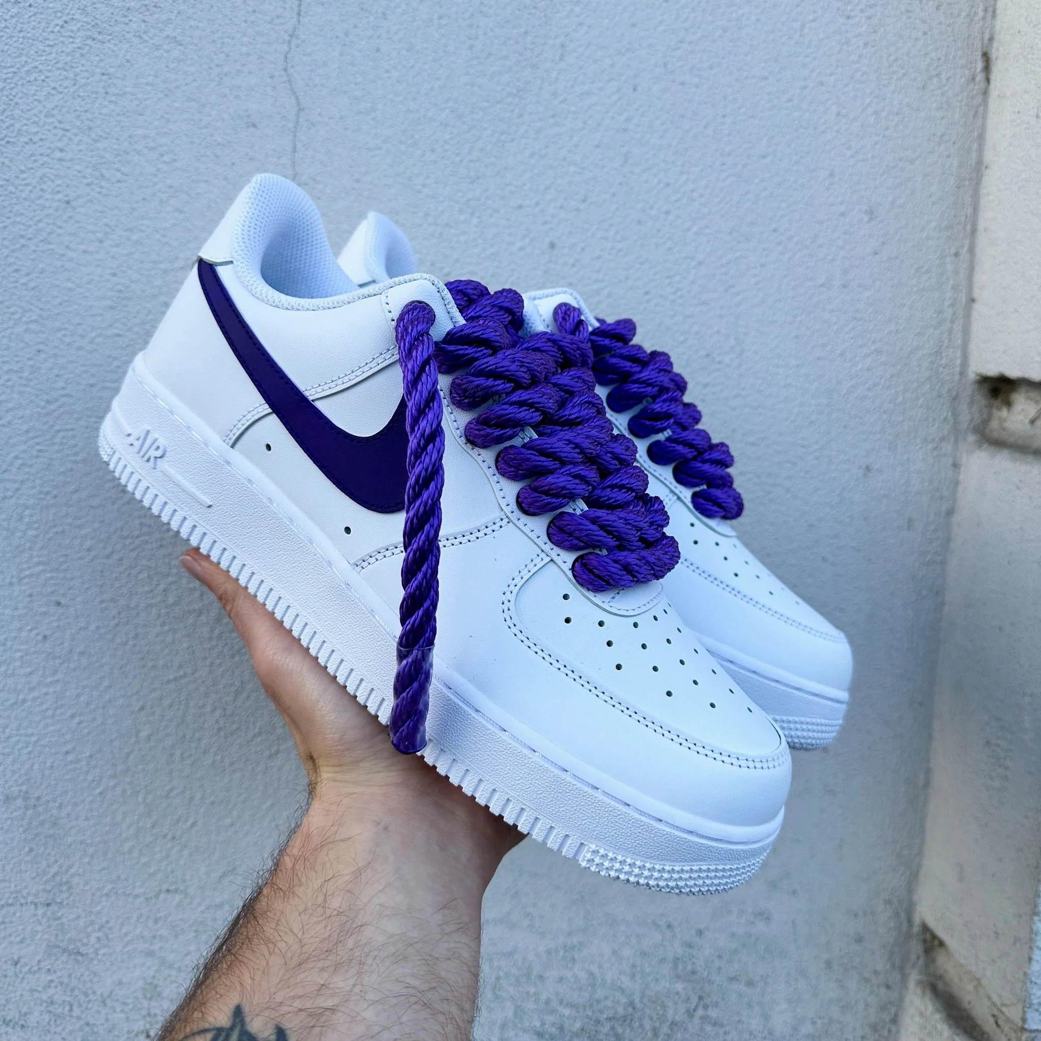 Nike Air Force 1 ??Matching Rope & Swoosh" Purple New In Formal Mode